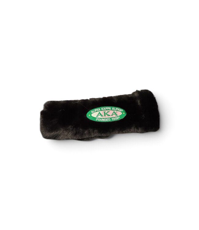 ΑΚΑ *NEW! AKA Black Furry Headband (FA26)