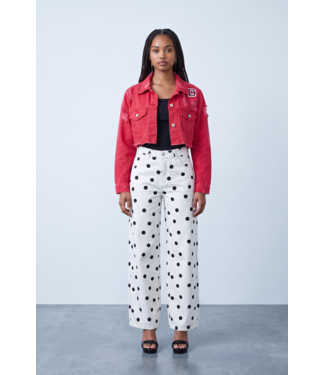 ΔΣΘ NEW! DST Red Distressed Jean Jacket (FA26)