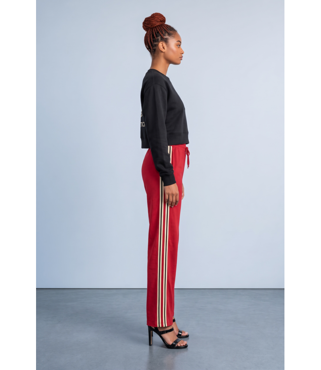 NEW! W Red Track Pants with Side Stripe (FA26)