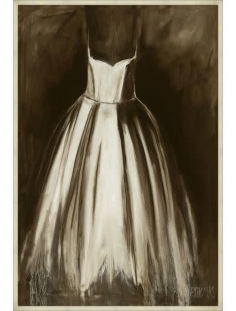 Wendover Art Evening Dress, Hand Finished, Medium Canvas, Treatment Gallery Wrapped, Artist Enhanced, Size 42"w x 62"h