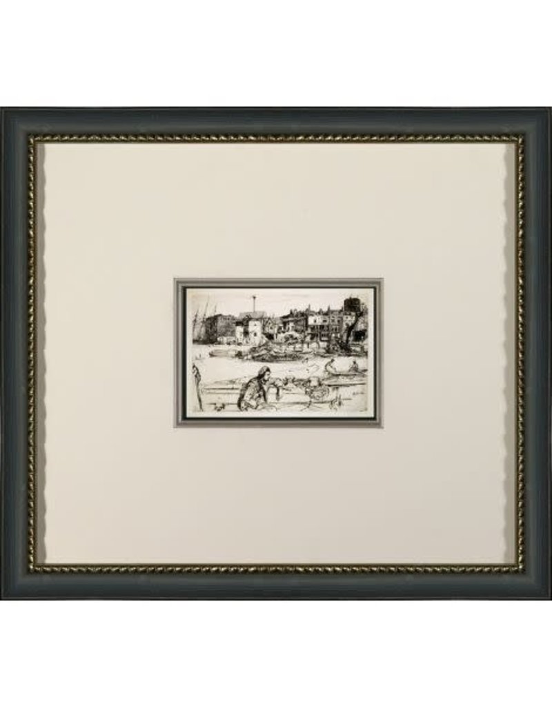 Wendover Art Whistlers Fishing Village II,  Size 19"w x 17"h