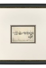 Wendover Art Whistlers Fishing Village V, Fillet, Medium Matte Paper, Treatment Single Mat, with Fillet, Size 19"w x 17"h