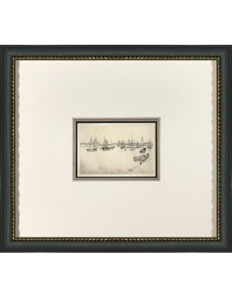 Wendover Art Whistlers Fishing Village V,  Size 19"w x 17"h