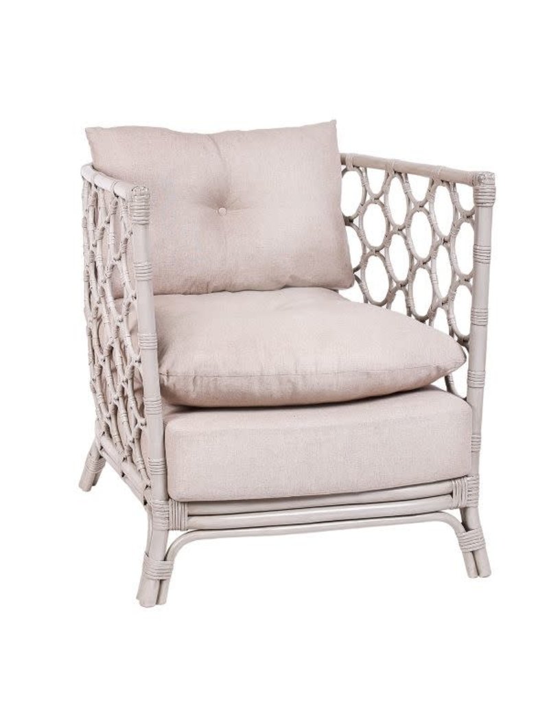 Molly Molly Rattan Chair (Misty Gray)