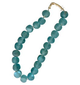 Lily's Living Inc Vintage Large Sea Glass Beads in Aqua Blue