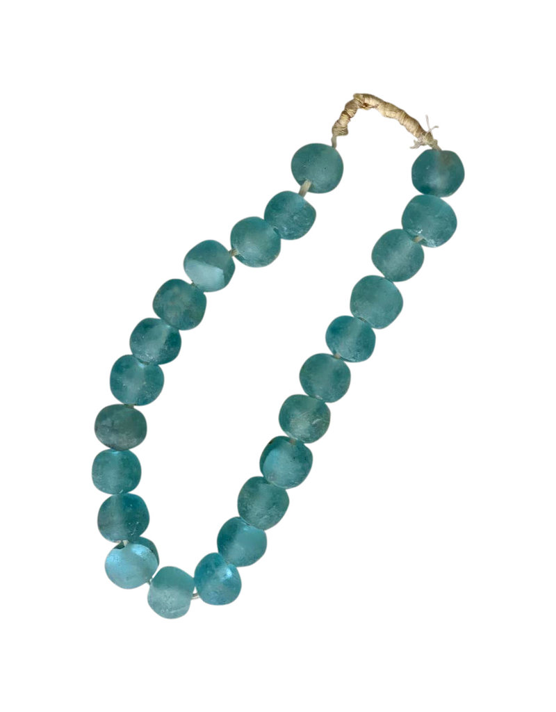 Lily's Living Inc Vintage Large Sea Glass Beads in Aqua Blue