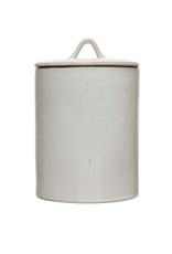 Stoneware Canister, Reactive Glaze