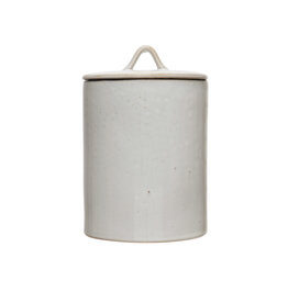 Stoneware Canister, Reactive Glaze