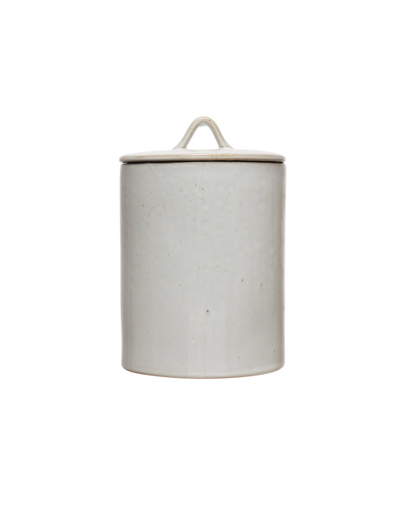 Stoneware Canister, Reactive Glaze