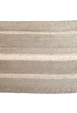 Seagrass Hand-Woven Seagrass and Corn Husk Rug with Stripes