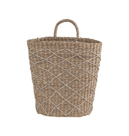 Seagrass Hand-Woven Seagrass Wall Basket with Handle