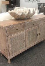 Britton Britton Sideboard with Woven Door Panels, Grey Wash