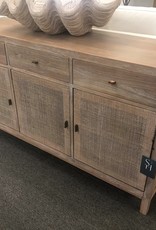 Britton Britton Sideboard with Woven Door Panels, Grey Wash