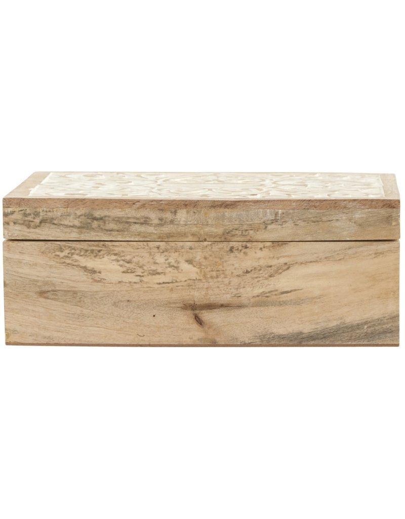 Mango Large Hand Carved Mango Wood Box