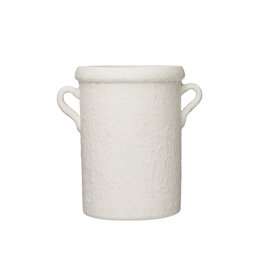 Terracotta Distressed Coarse Terracotta Crock with Handles