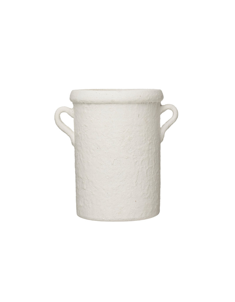 Terracotta Distressed Coarse Terracotta Crock with Handles