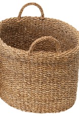 Small Hand-Woven Basket with Handles