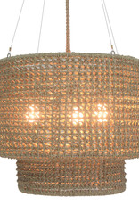 Sultan 25" Sultan Woven Manila Rope Chandelier