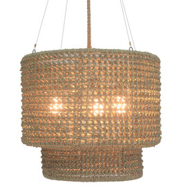 Sultan 25" Sultan Woven Manila Rope Chandelier