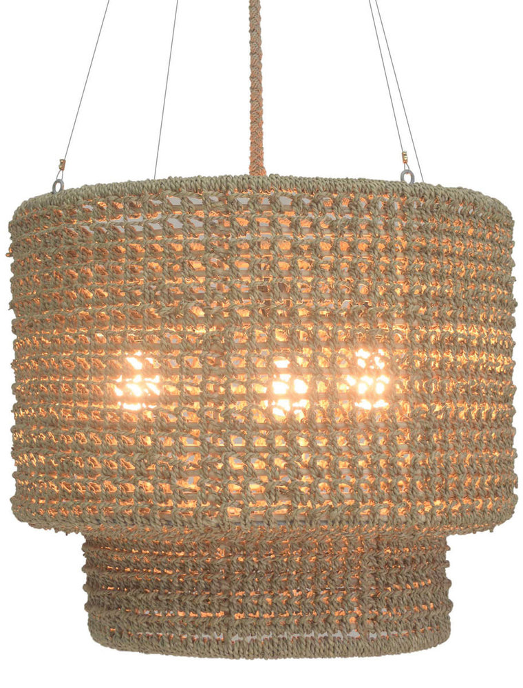 Sultan 25" Sultan Woven Manila Rope Chandelier