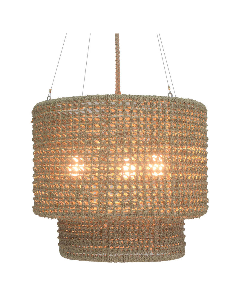 Sultan 25" Sultan Woven Manila Rope Chandelier