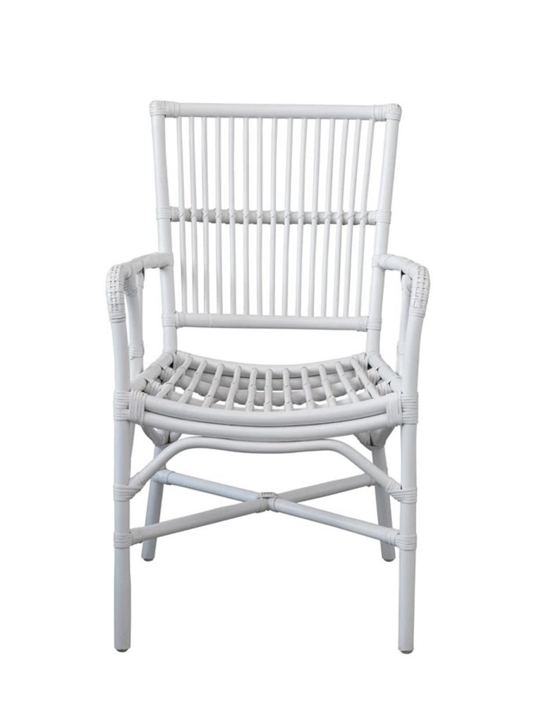Handmade Rattan Chair - White