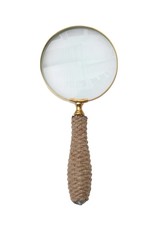 Brass Magnifying Glass w/Jute Wrapped Handle