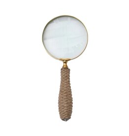 Brass Magnifying Glass w/Jute Wrapped Handle