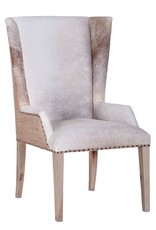 Willem Willem Easy Chair, Mahogany Wood & Hair on Hide