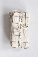 Cotton Napkins with Plaid & Stripes, Set of 4