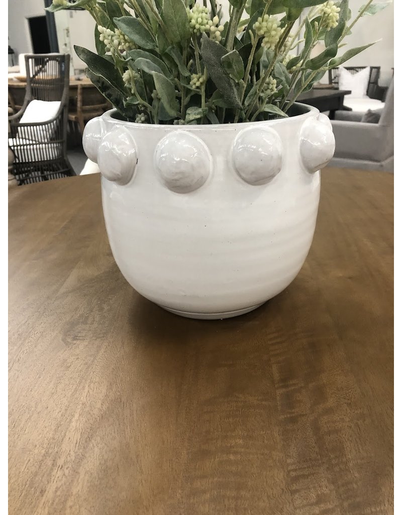 Terracotta Large Terracotta Planter with Raised Dots