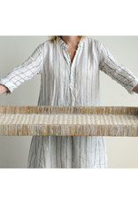Abner Rattan Tray with Metal Handles