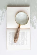 Brass Magnifying Glass w/Jute Wrapped Handle