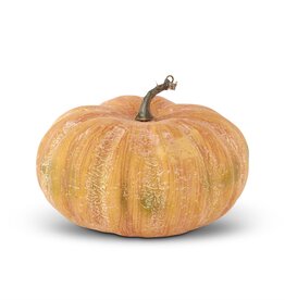 Pumpkin 9.5" Orange & Green Pumpkin w/Yellow Speckles