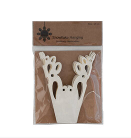 Shimmer 9" H Paper Snowflake Ornament, White