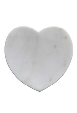 Daily Routines Marble Heart Shaped Dish, White