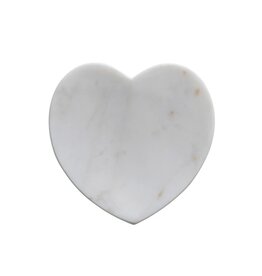 Daily Routines Marble Heart Shaped Dish, White