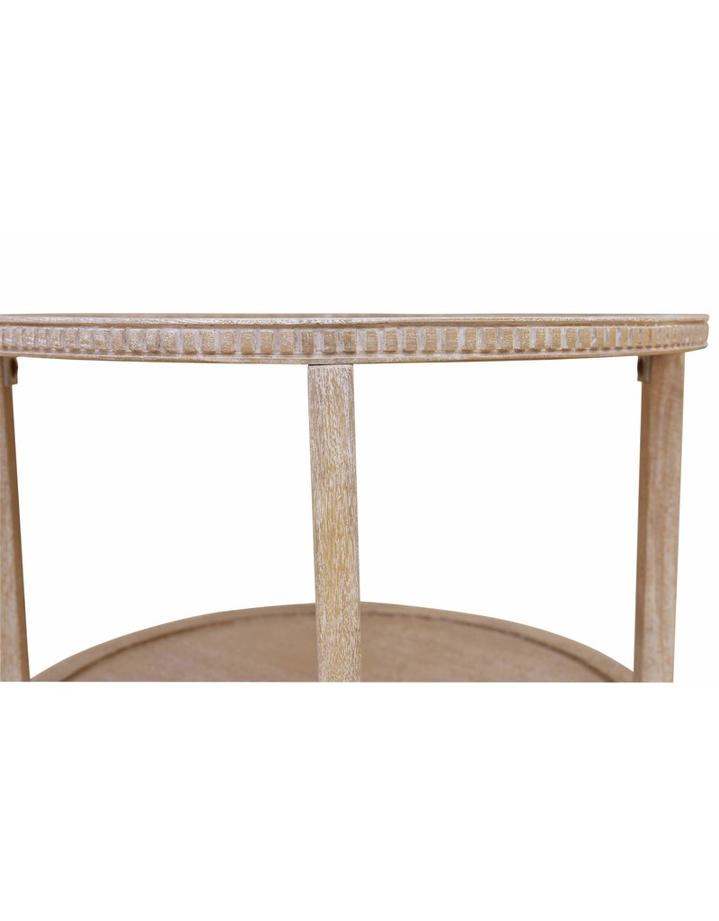 Taylor Taylor 28" Round Side Table, White Wash