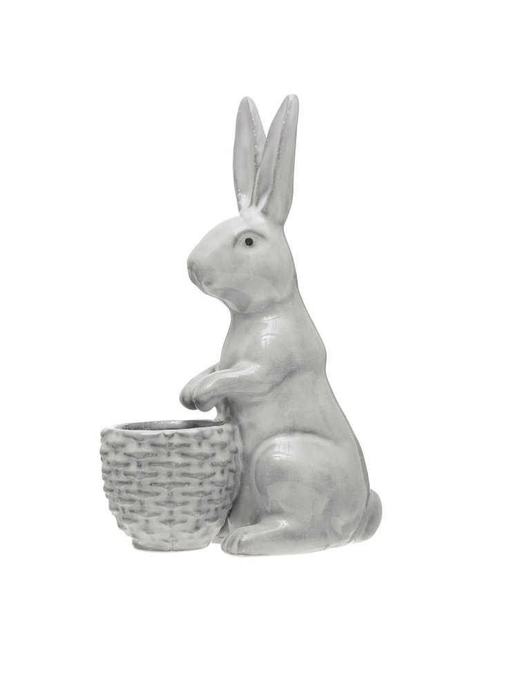 Secret Garden Stoneware Rabbit with Planter