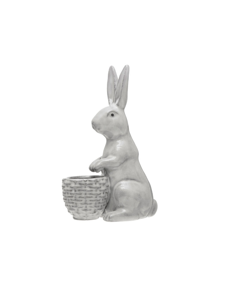 Secret Garden Stoneware Rabbit with Planter
