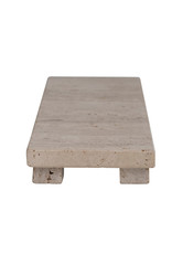 Await Travertine Footed Serving Board - Beige