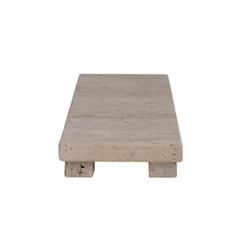 Await Travertine Footed Serving Board - Beige