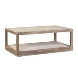 Wythe Wythe Coffee Table with Woven Rattan Inset