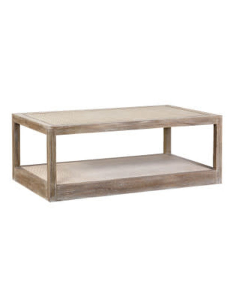 Wythe Wythe Coffee Table with Woven Rattan Inset