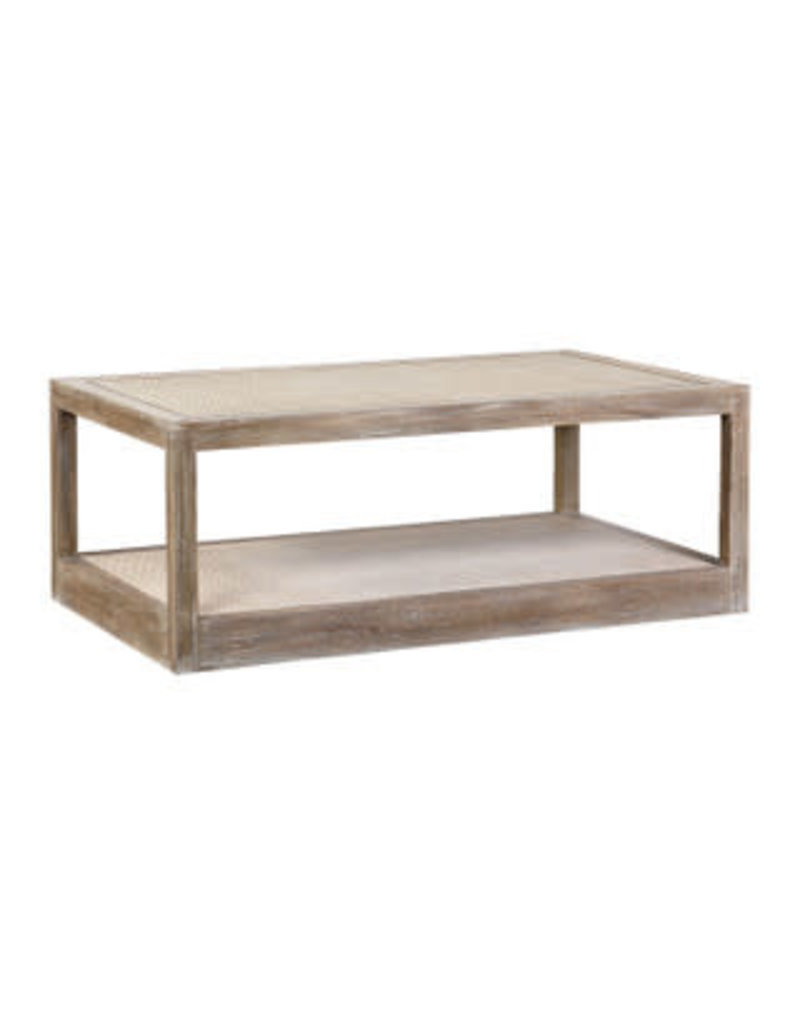Wythe Wythe Coffee Table with Woven Rattan Inset