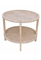 Taylor Taylor 28" Round Side Table, White Wash