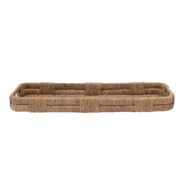 Rustic Country Hand-Woven Bankuan Tray with Handles