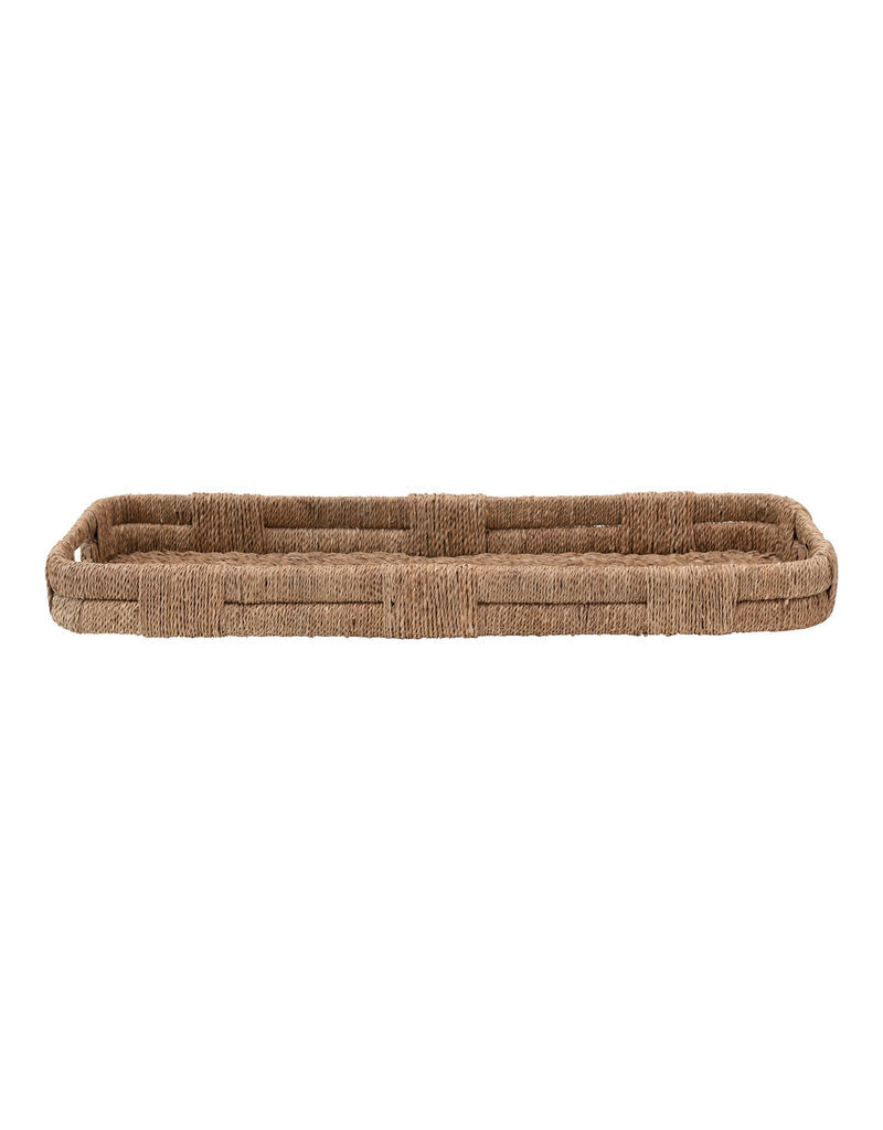 Rustic Country Hand-Woven Bankuan Tray with Handles