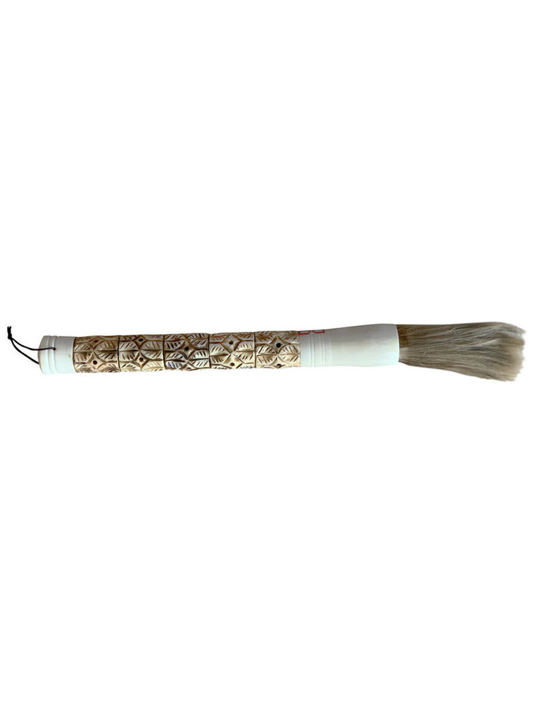 Lily's Living Inc Natural Bone Calligraphy Brush with Lucky Feather Pattern