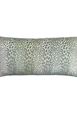 Signature Pillow Meow Aqua Velvet 18 x 36 w/Cupcake Flange